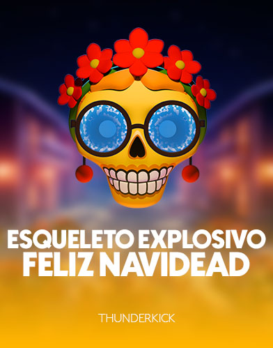 Esqueleto Explosivo Feliz Navidead